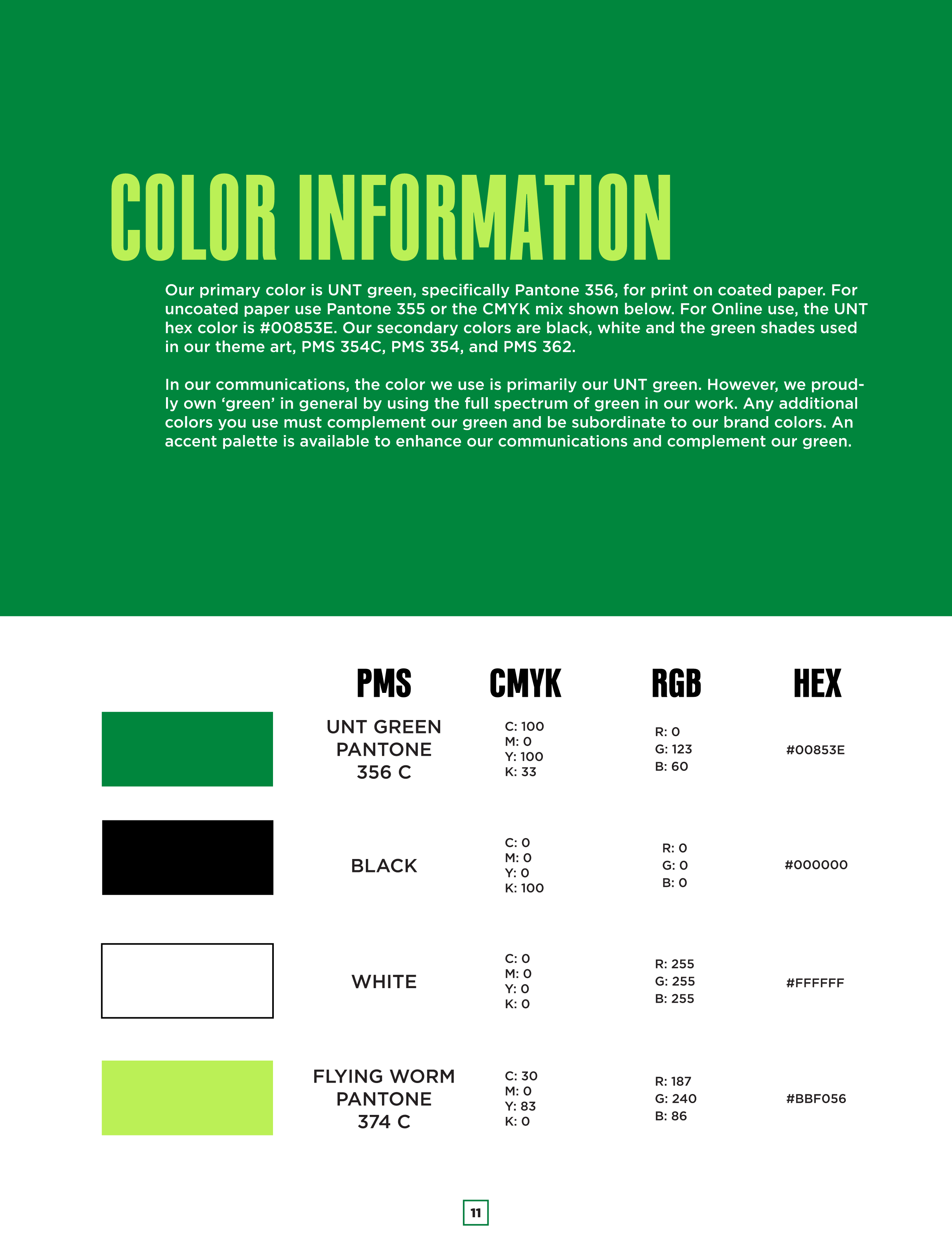Full Page Guideline Sheet, Standard variant