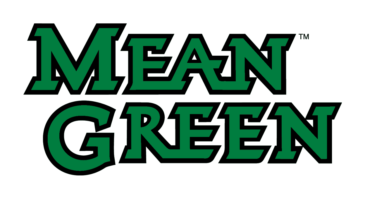 Mean Green wordmark, double stacked, two color variant