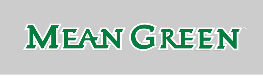 MEAN GREEN, single lined, green text with white outline variant