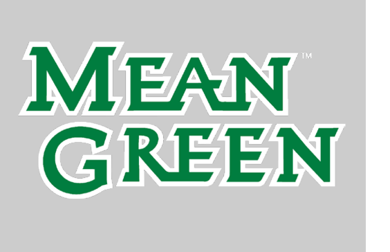 MEAN GREEN, double stacked, green text with white outline variant