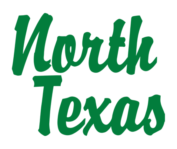 North Texas script, green variant