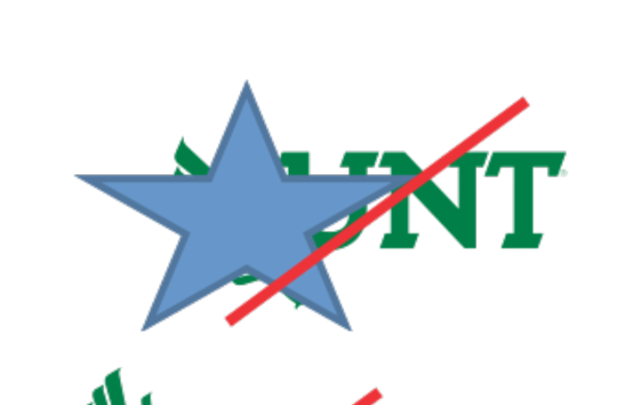 UNT lettermark, incorrect usage with star variant