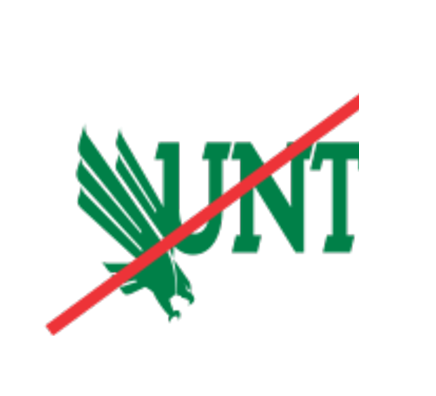 UNT lettermark, incorrect usage overlapping variant