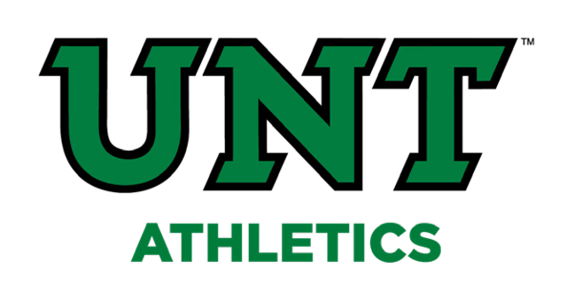 UNT Athletics, green on white variant