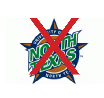 star logo, North Texas, discontinued variant
