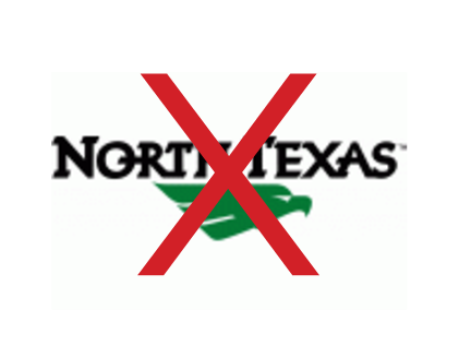 North Texas wordmark, discontinued variant