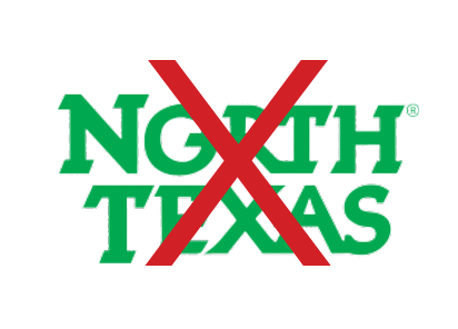 North Texas wordmark, discontinued variant