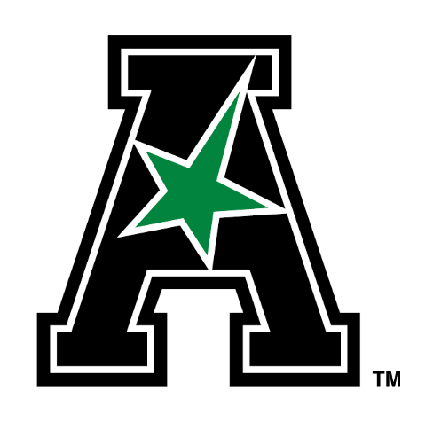 American Athletic Conference lettermark, black with green star variant