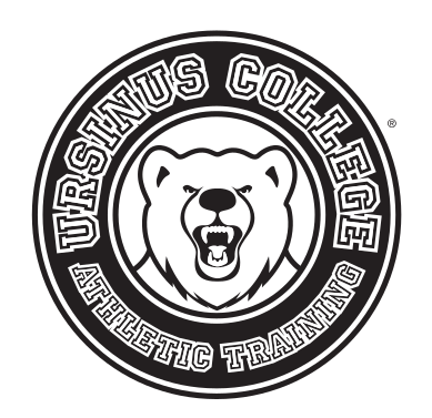 Ursinus College Athletic Training logo, black and white variant, cell 5