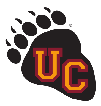 Bear paw with UC lettermark, color variant, cell 17