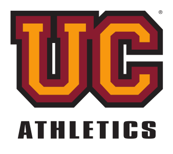 UC Athletics wordmark, color variant, cell 28