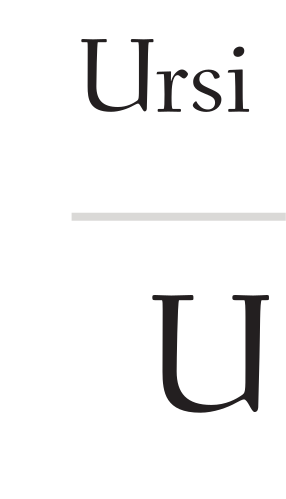 Ursinus College wordmark, black variant, cell 41