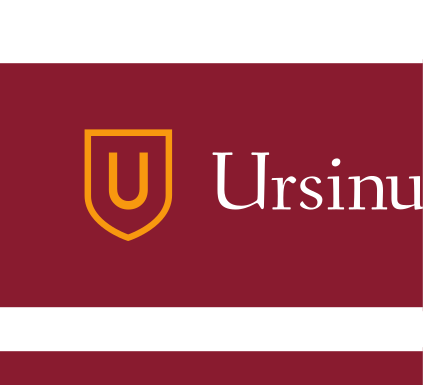 Ursinus College stacked wordmark, gold variant, cell 46
