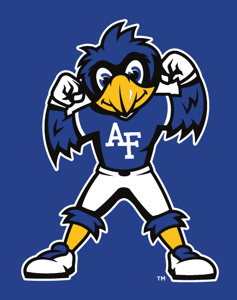 falcon mascot, full color on blue variant, cell 10