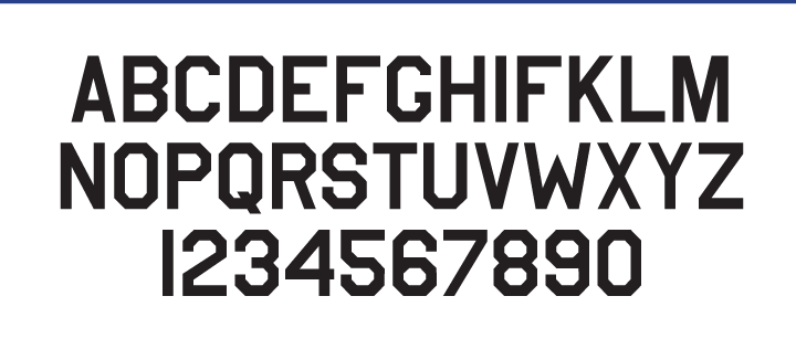 Air Corps Font, black variant, cell 16