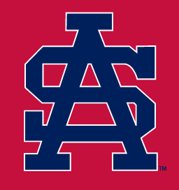 SA monogram, blue on red variant, cell 26