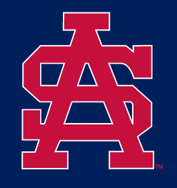 SA monogram, red on blue variant, cell 29