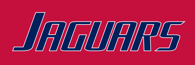 Jaguars wordmark, blue/white outline variant, cell 58