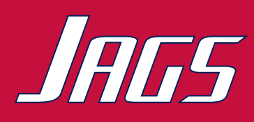 Jags wordmark, white/red outline variant, cell 61
