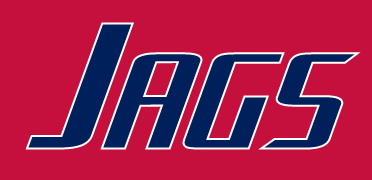 Jags wordmark, blue/white outline variant, cell 62