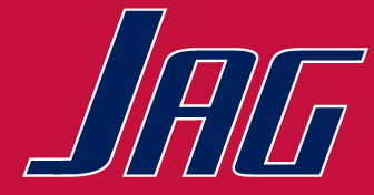Jag wordmark, blue/white outline variant, cell 64