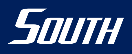 South wordmark, white variant, cell 74