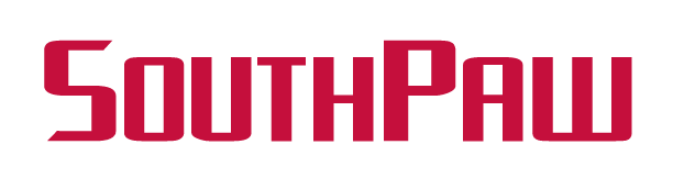 SouthPaw wordmark, red variant, cell 51