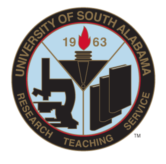 University of South Alabama Seal, color variant, cell 100