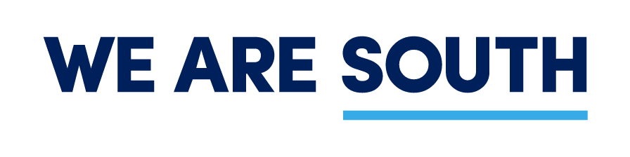 WE ARE SOUTH, blue horizontal variant, cell 109