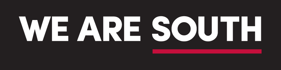 WE ARE SOUTH, white horizontal variant, cell 110