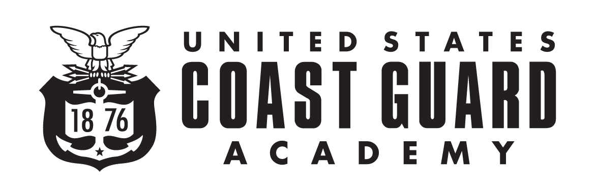 United States Coast Guard Academy logo, black and white variant, cell 3