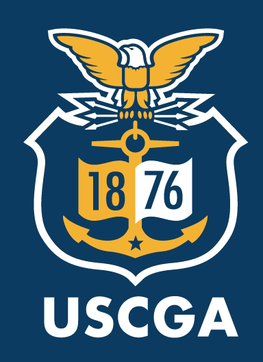 USCGA shield logo, full color on dark background variant, cell 6