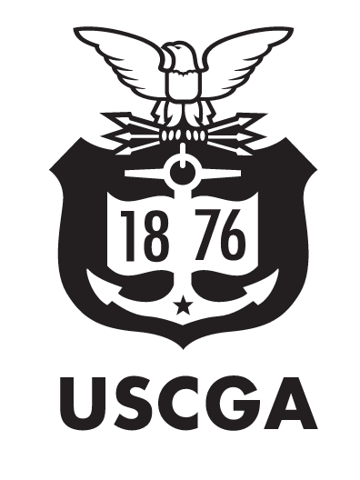USCGA shield logo, black and white variant, cell 11