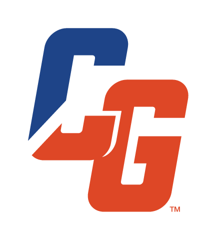 CG lettermark, blue and orange variant, cell 17