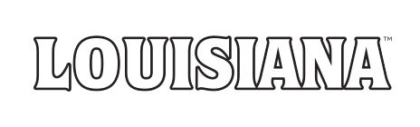Louisiana wordmark, black/white variant, cell 26