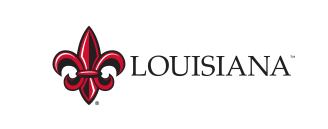 Louisiana serif logo, horizontal, color variant, cell 51
