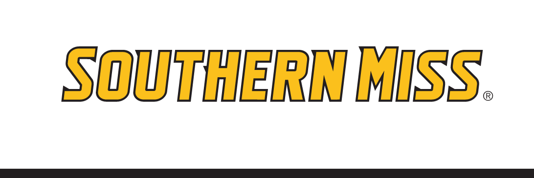 Southern Miss wordmark, yellow outline variant, cell 7