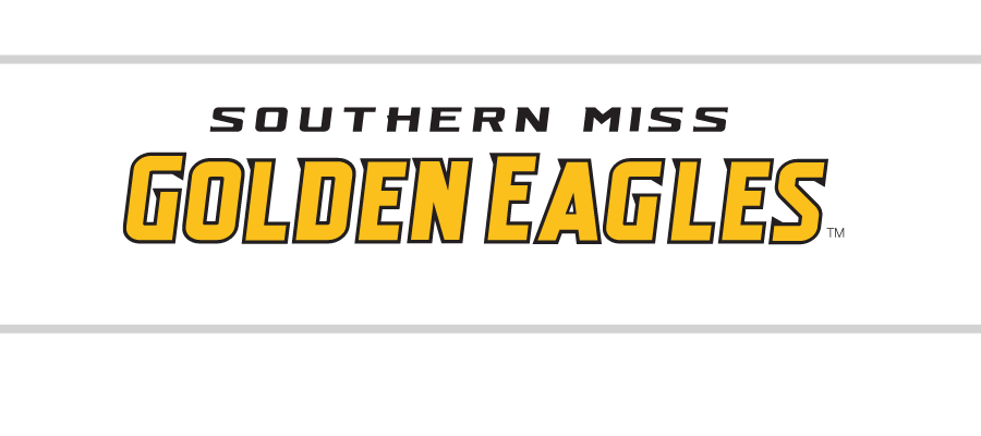 Southern Miss Golden Eagles wordmark, yellow outline variant, cell 14