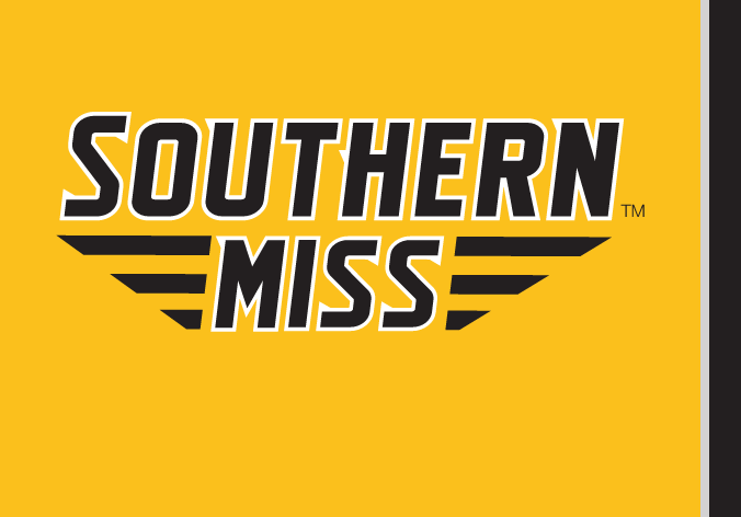 Southern Miss bar logo, full color on yellow variant, cell 31