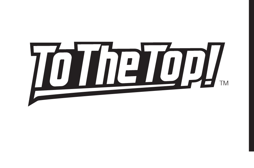 To The Top! wordmark, black and white variant, cell 45