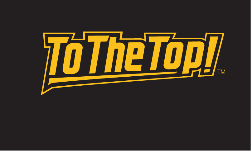 To The Top! wordmark, full color on black variant, cell 46