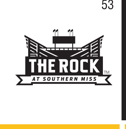 The Rock logo, black and white variant, cell 53