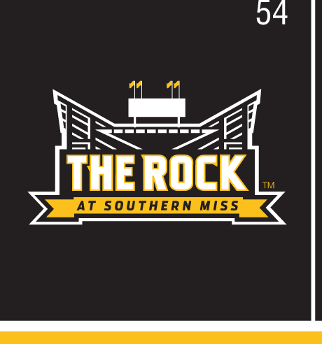 The Rock logo, full color on black variant, cell 54