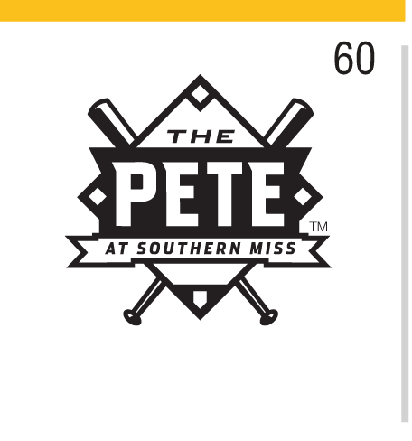 The Pete logo, black and white variant, cell 60