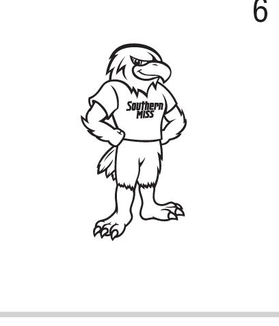 Seymour mascot, black and white variant, cell 62