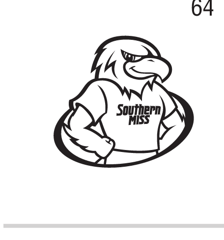 Seymour mascot head, black and white variant, cell 64