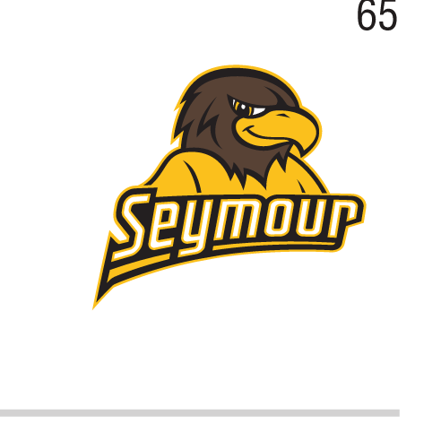 Seymour mascot head with wordmark, full color variant, cell 65