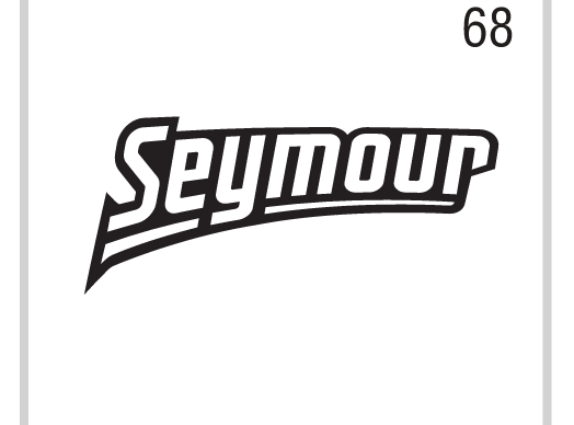 Seymour wordmark, black and white variant, cell 68