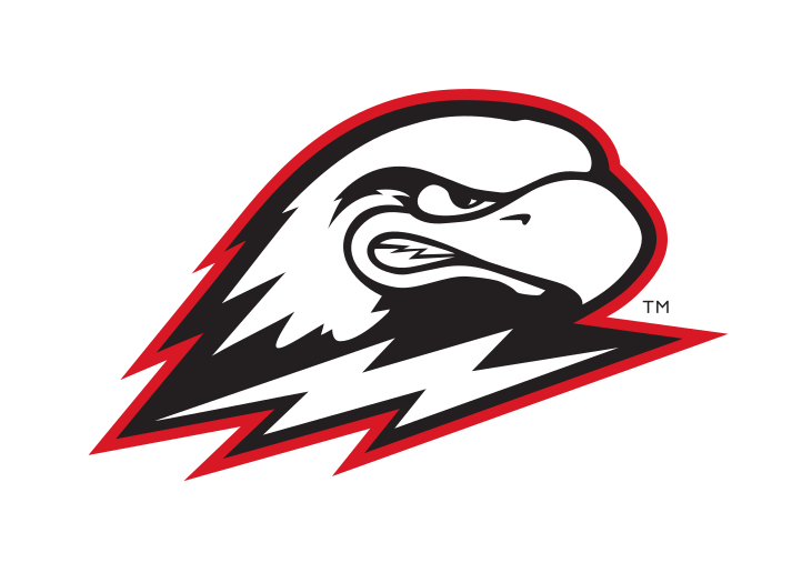 Thunderbird head, red/black/white on white variant, cell 12
