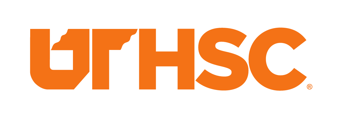 UTHSC, signature, horizontal, orange variant, cell 10